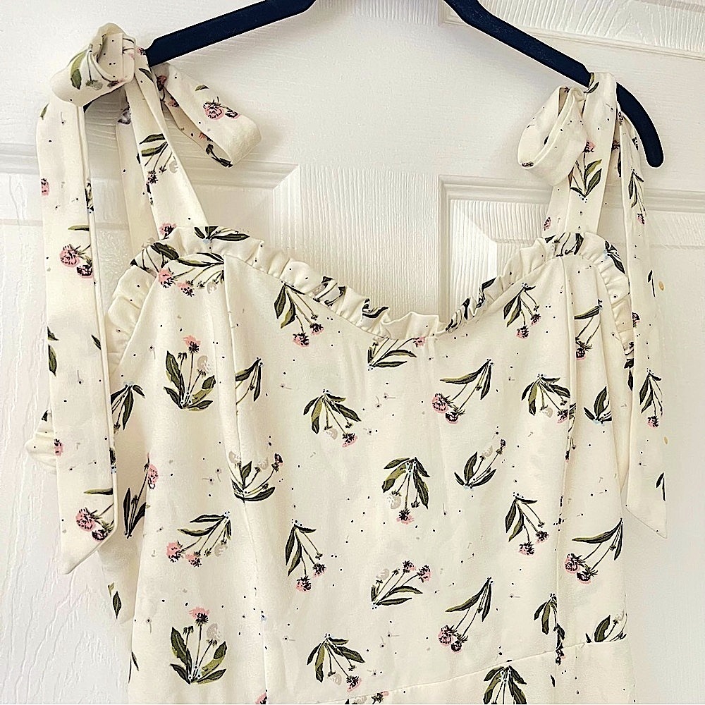 Crescent Cream Floral Midi Dress